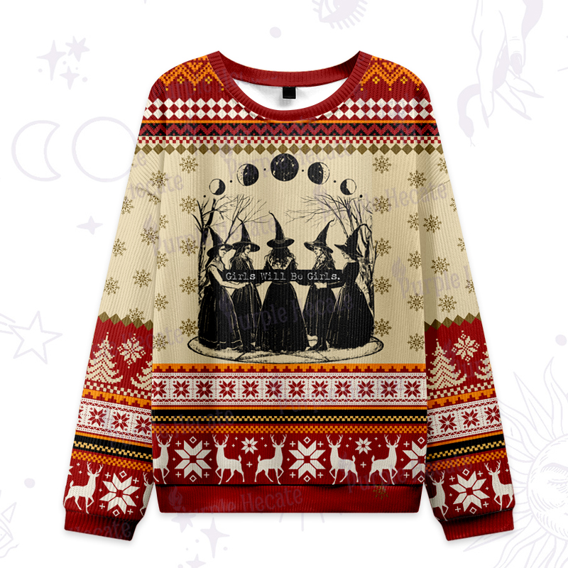 Purplehecate Support Your Local Coven Ugly Christmas Sweatshirts