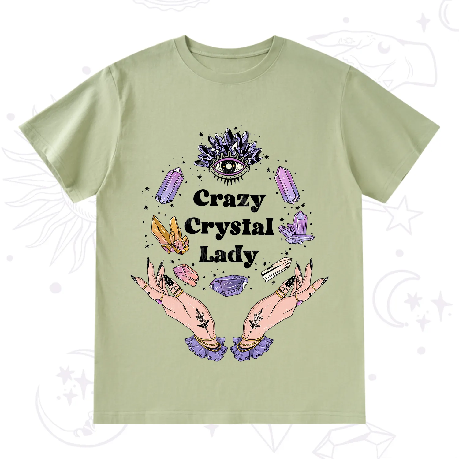 Purplehecate Crazy Crystal Lady T-Shirt