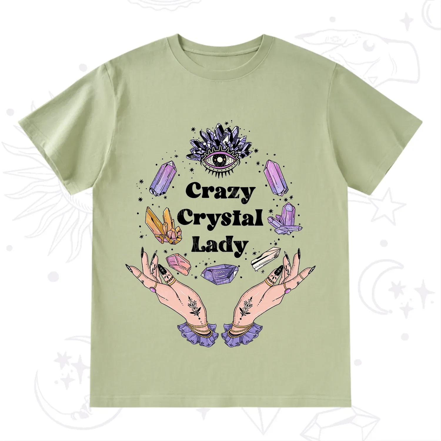 Purplehecate Crazy Crystal Lady T-Shirt