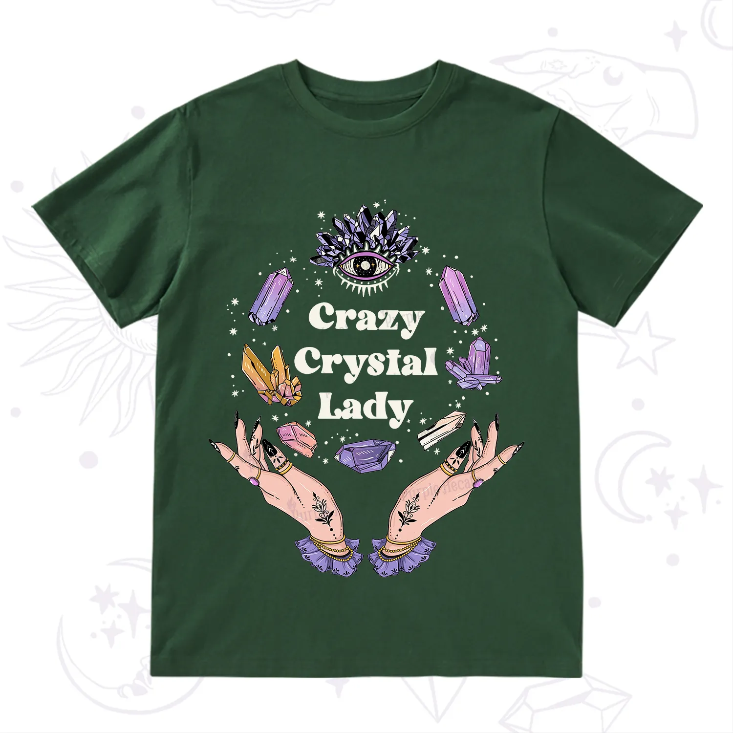 Purplehecate Crazy Crystal Lady T-Shirt