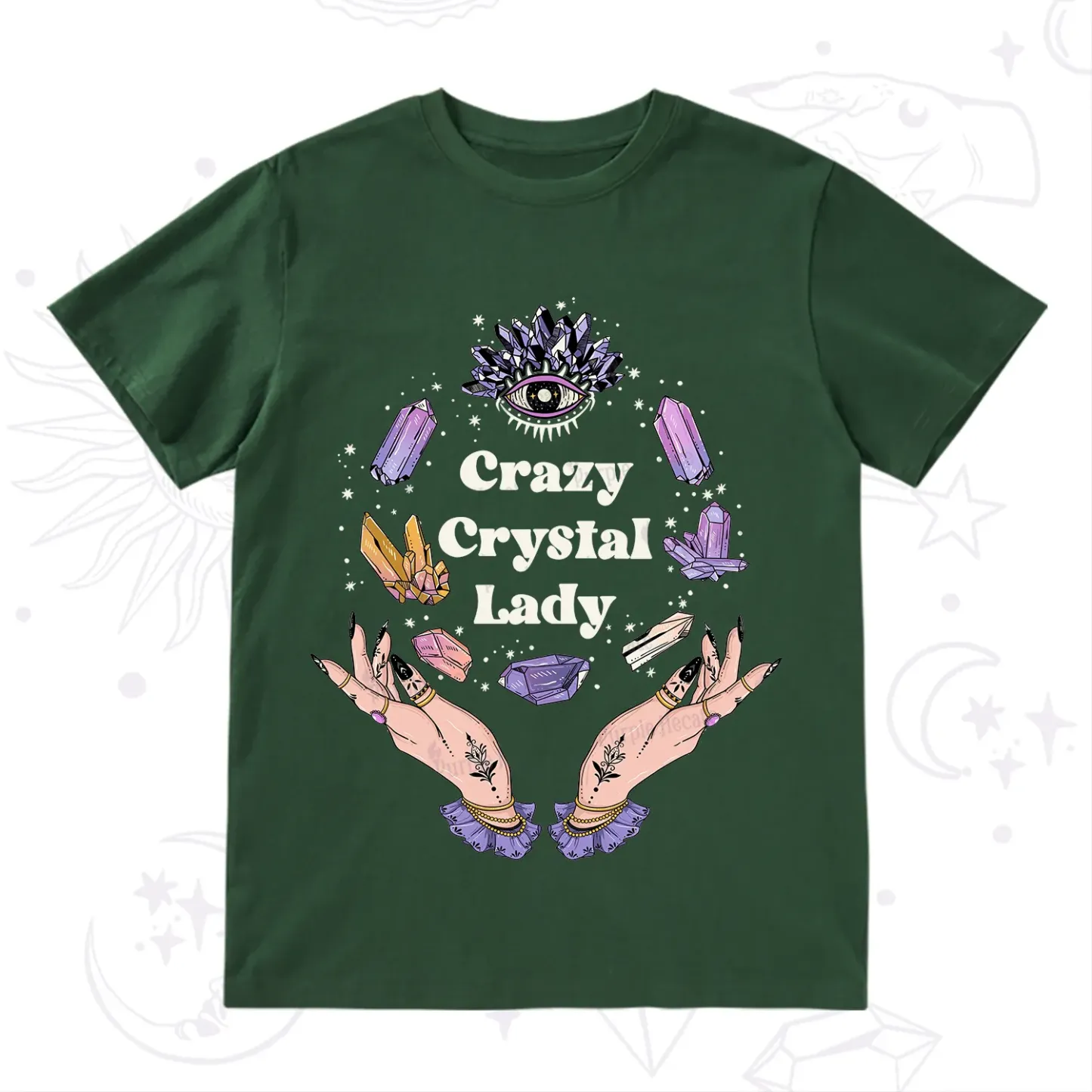Purplehecate Crazy Crystal Lady T-Shirt