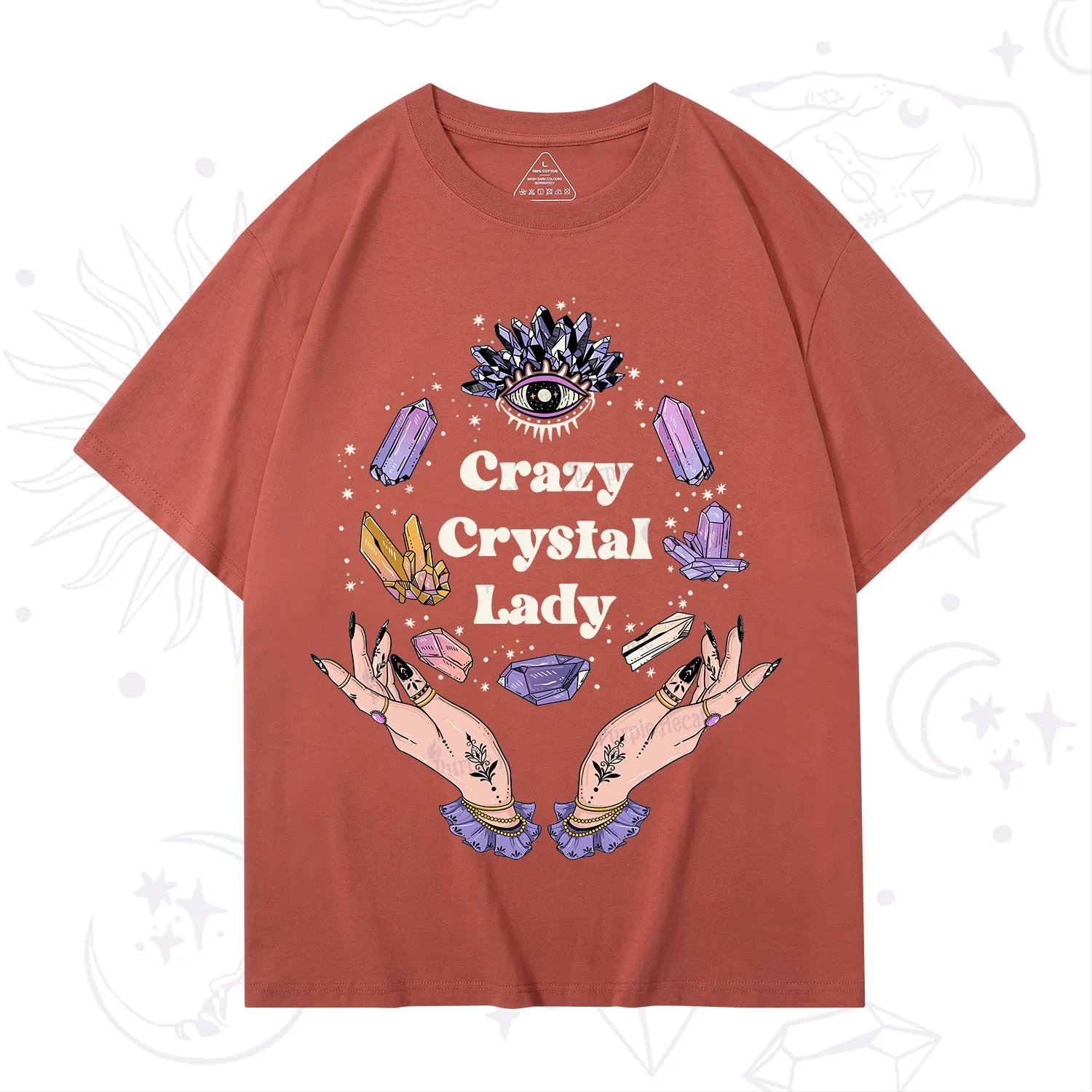 Purplehecate Crazy Crystal Lady T-Shirt