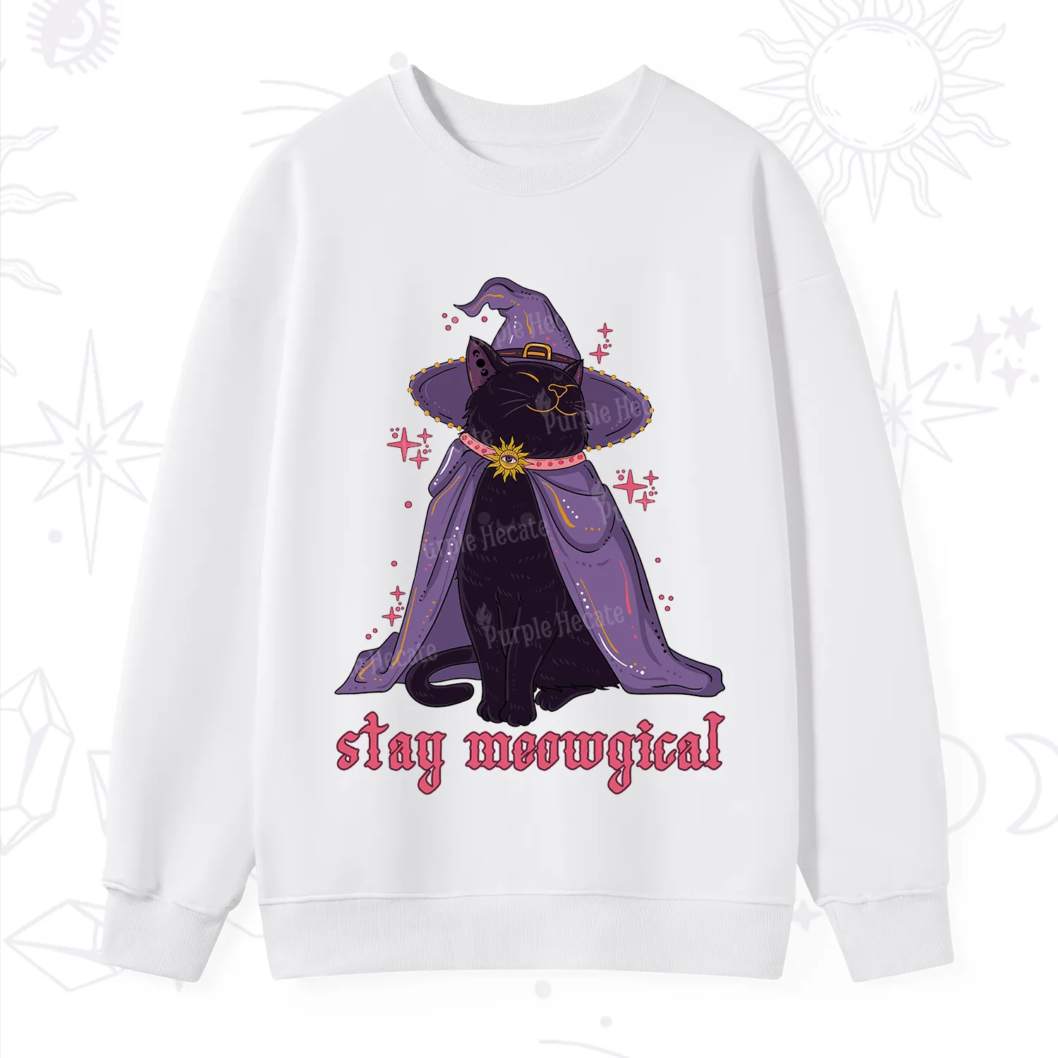 Purplehecate Stay Meowgical Cat Sweatshirt