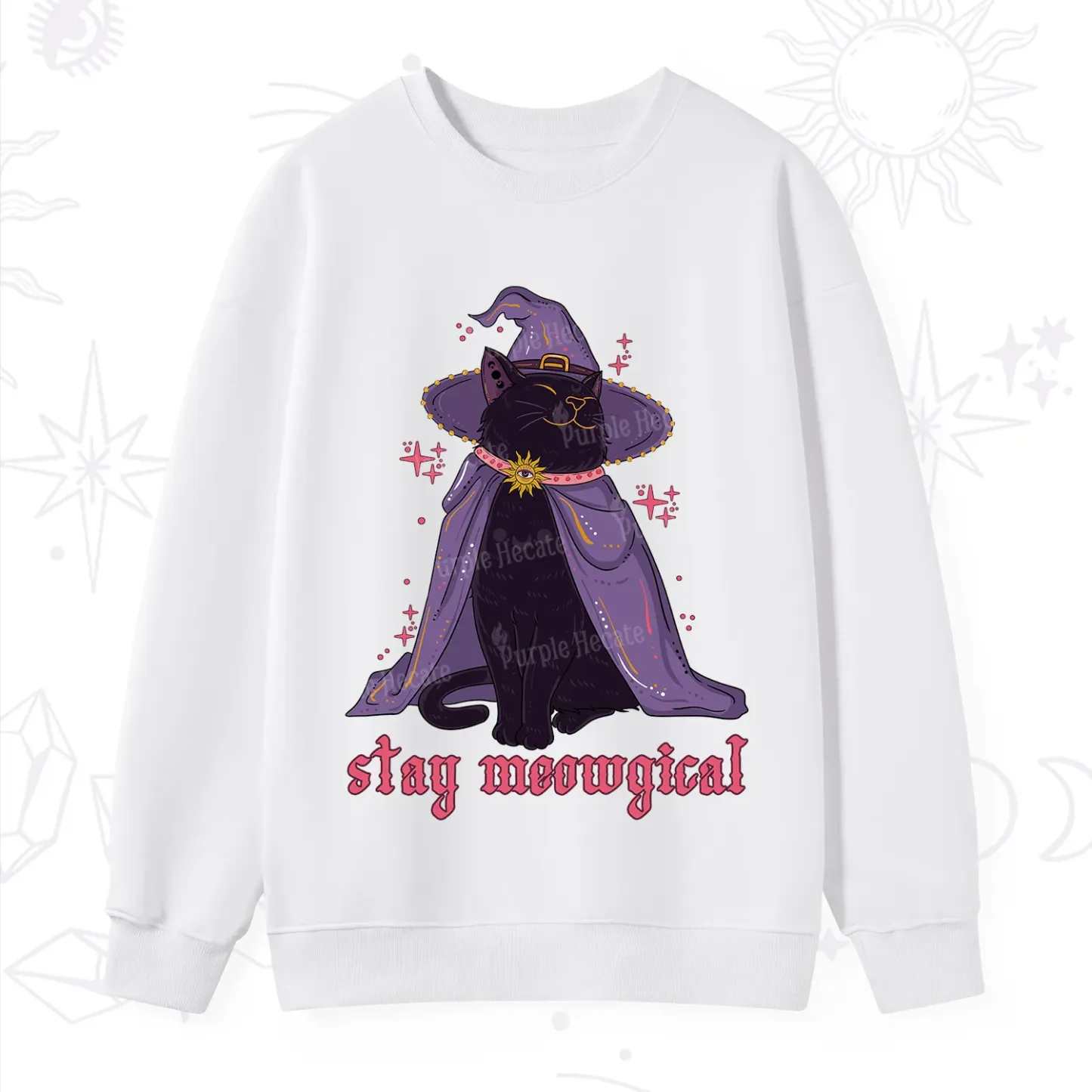 Purplehecate Stay Meowgical Cat Sweatshirt