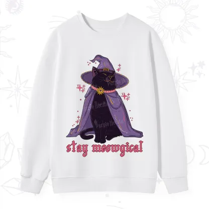 Purplehecate Stay Meowgical Cat Sweatshirt