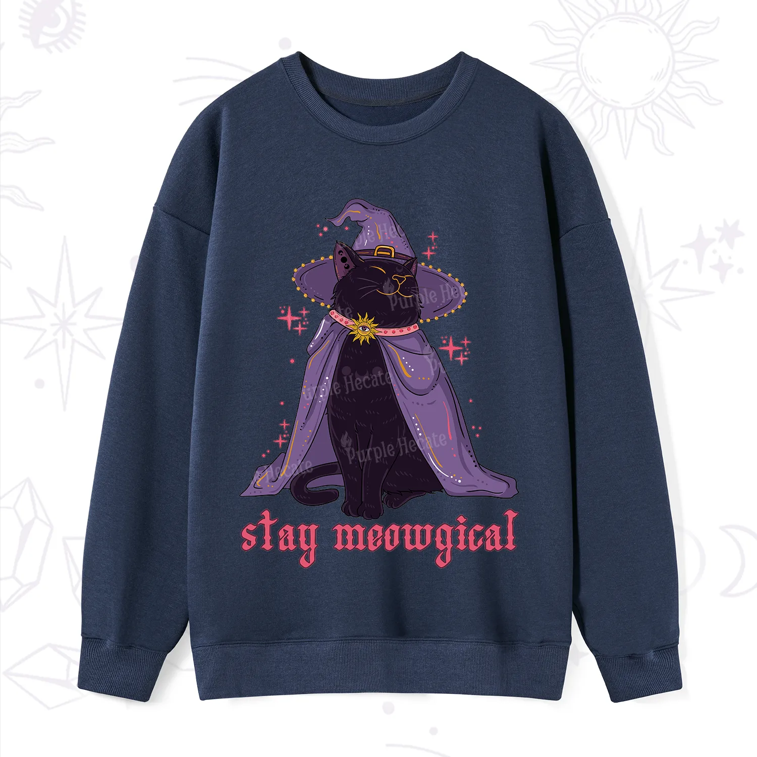 Purplehecate Stay Meowgical Cat Sweatshirt