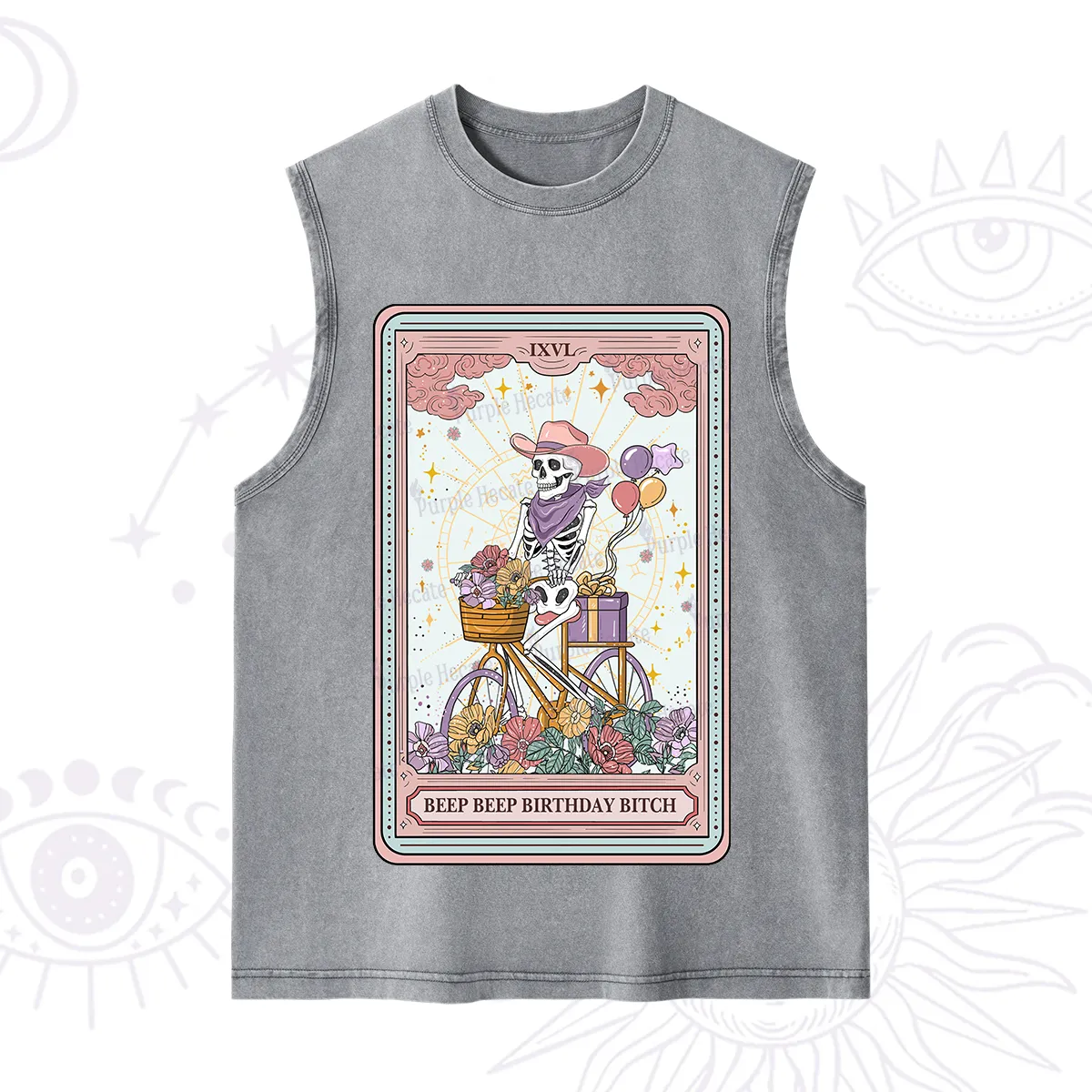 Purplehecate The Beep Beep Birthday Bitch Tarot Washed Tank