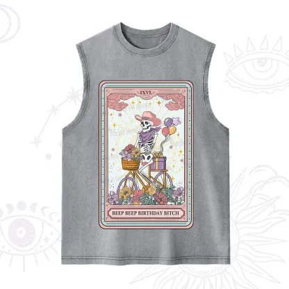 Purplehecate The Beep Beep Birthday Bitch Tarot Washed Tank