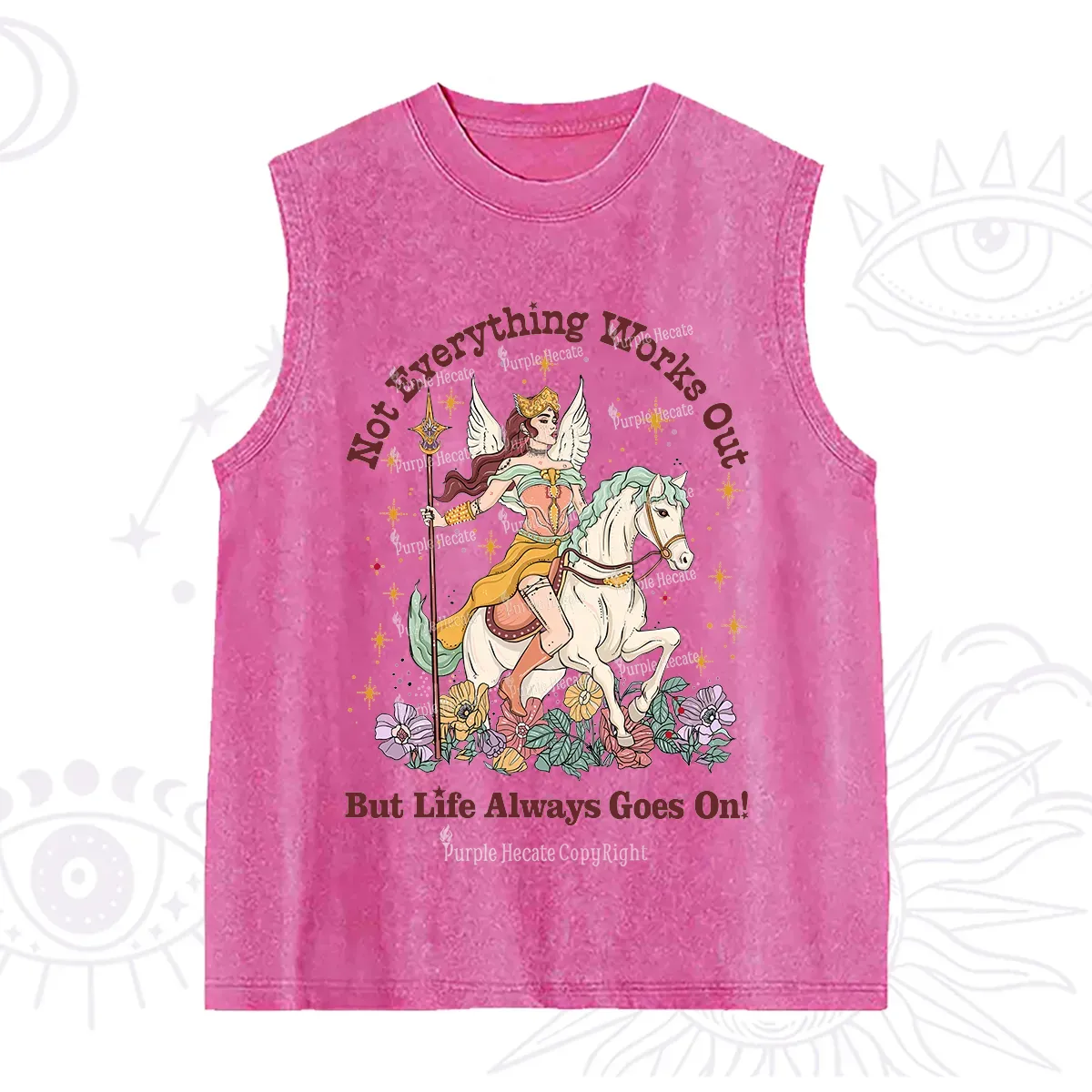 Purplehecate Not Everything Works Out But Life Always Goes On Washed Tank