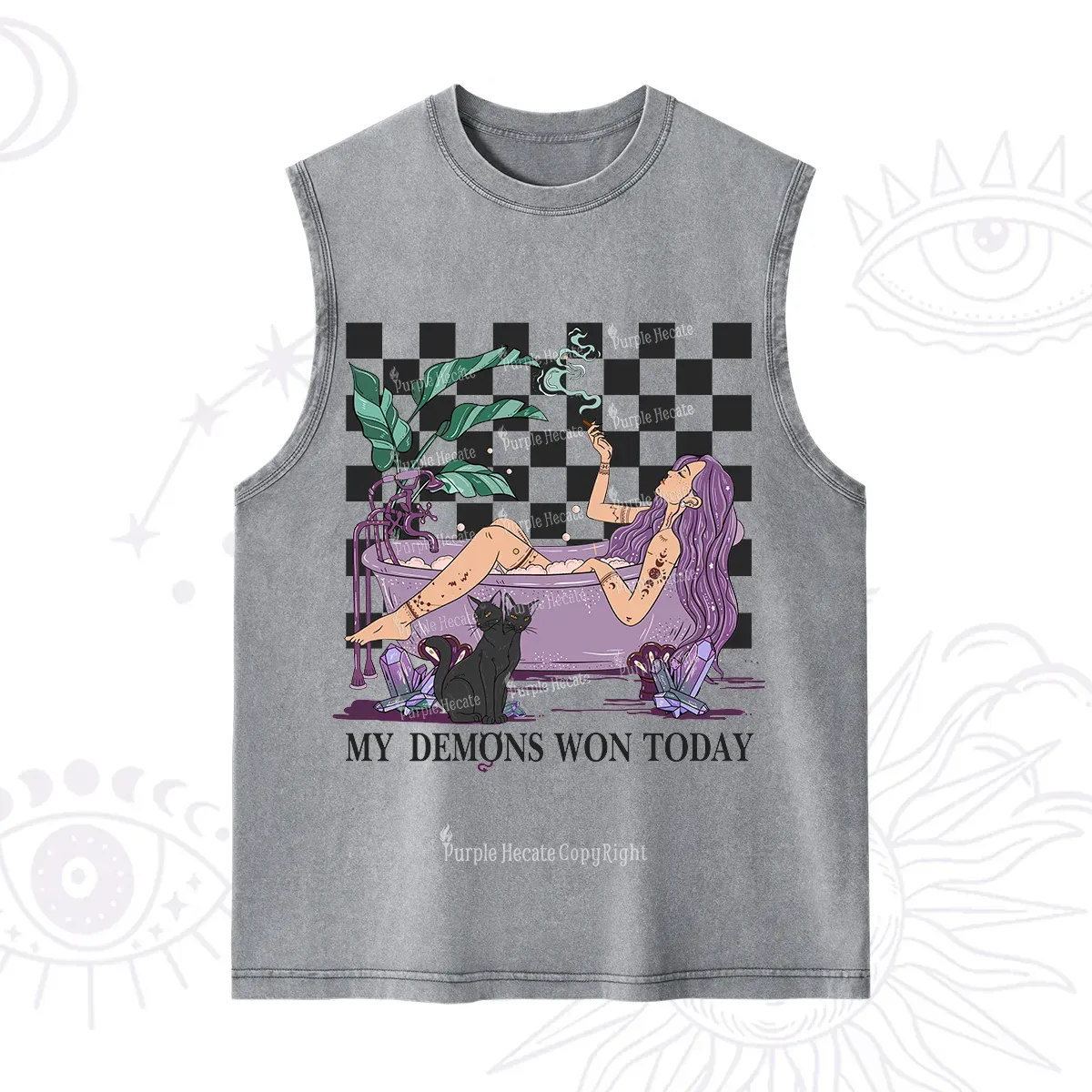 Purplehecate My Demons Won Today Washed Tank