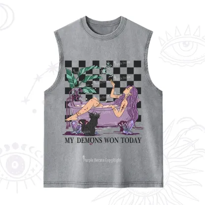 Purplehecate My Demons Won Today Washed Tank