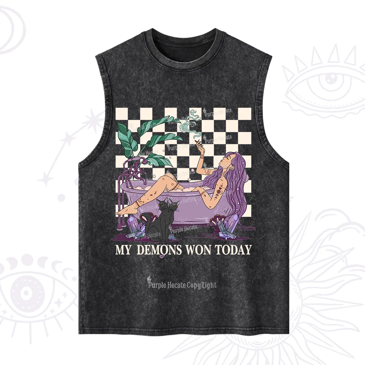 Purplehecate My Demons Won Today Washed Tank