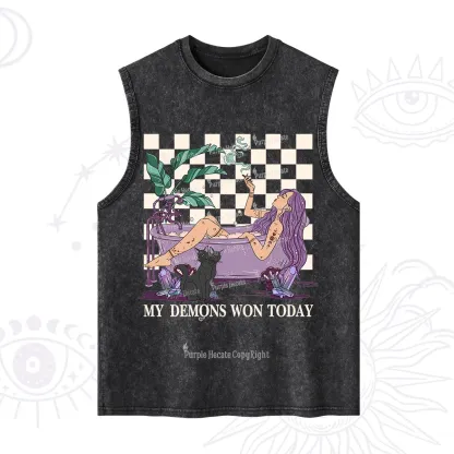 Purplehecate My Demons Won Today Washed Tank