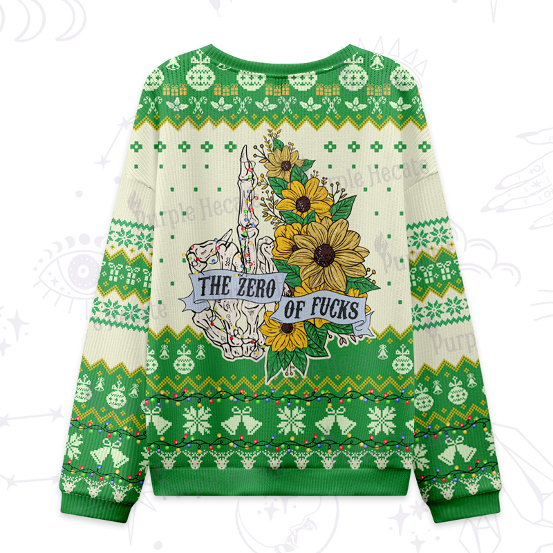Purplehecate The Zero Of Fucks Ugly Christmas Sweatshirts