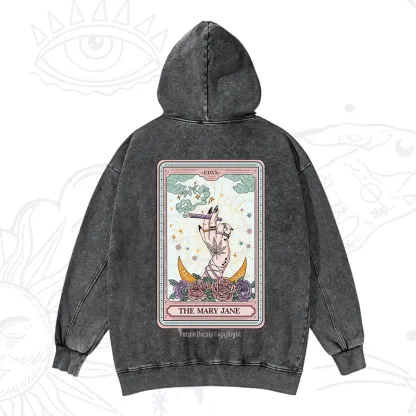 Purplehecate The Mary Jane Tarot Washed Hoodie