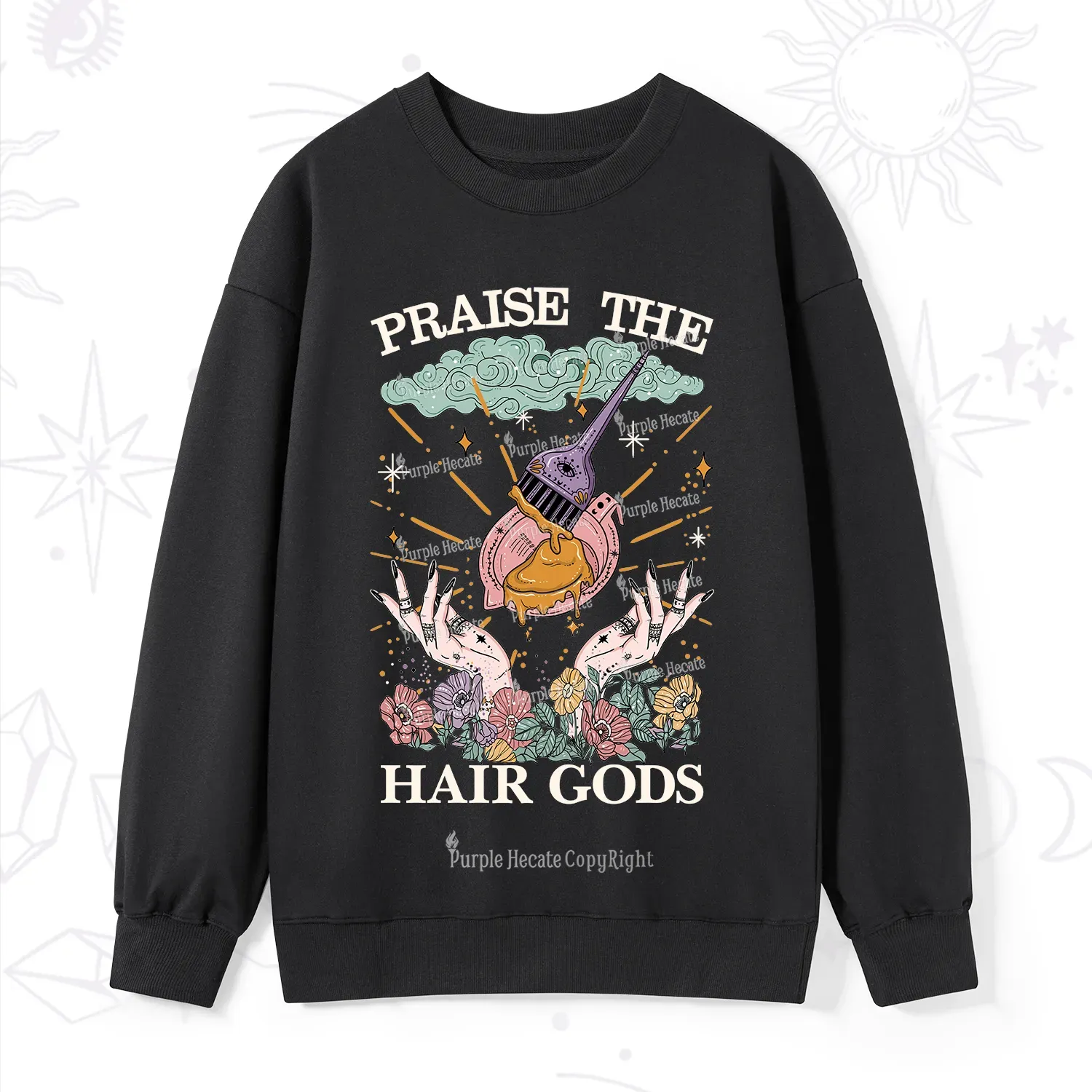 Purplehecate Praise The Hair Gods Sweatshirt