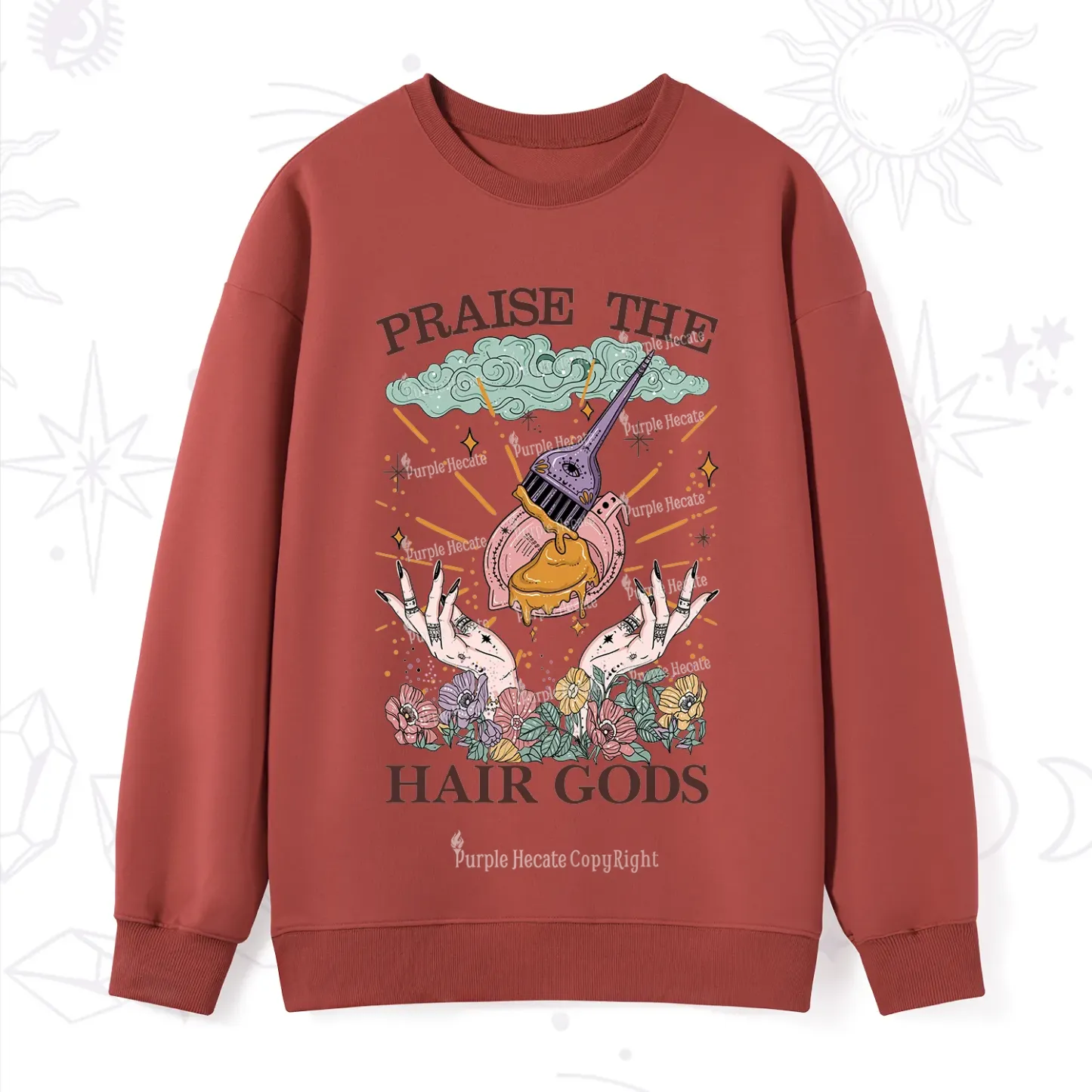 Purplehecate Praise The Hair Gods Sweatshirt