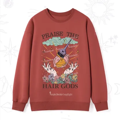 Purplehecate Praise The Hair Gods Sweatshirt