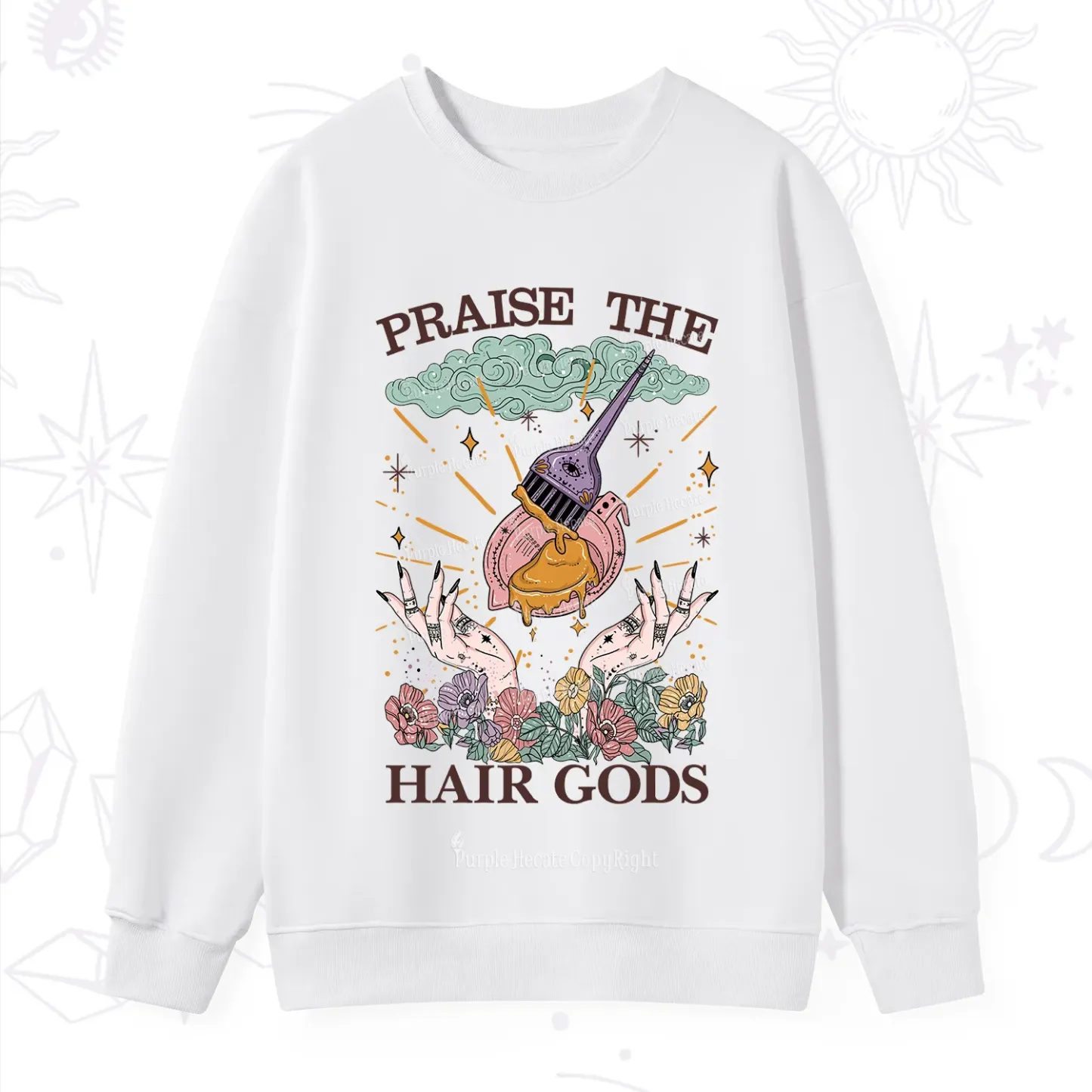 Purplehecate Praise The Hair Gods Sweatshirt