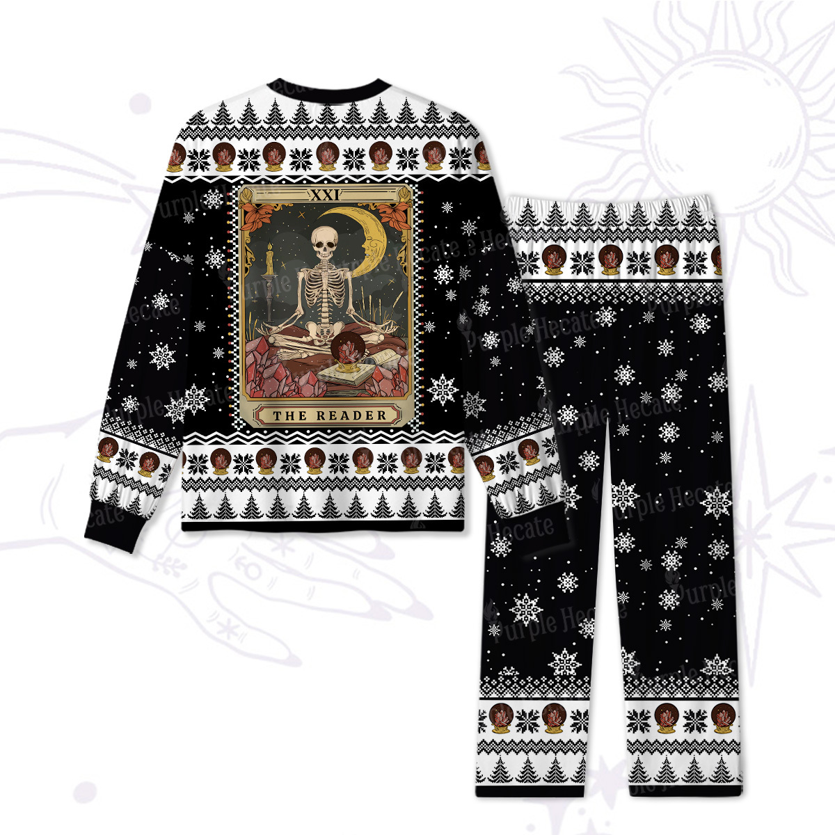 Purplehecate The Reader Tarot Christmas Pajamas