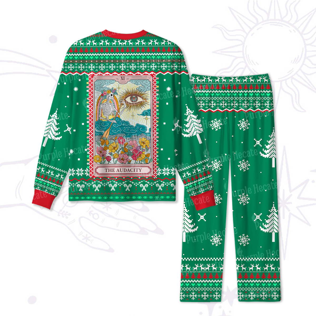 Purplehecate The Audacity Tarot Christmas Pajamas