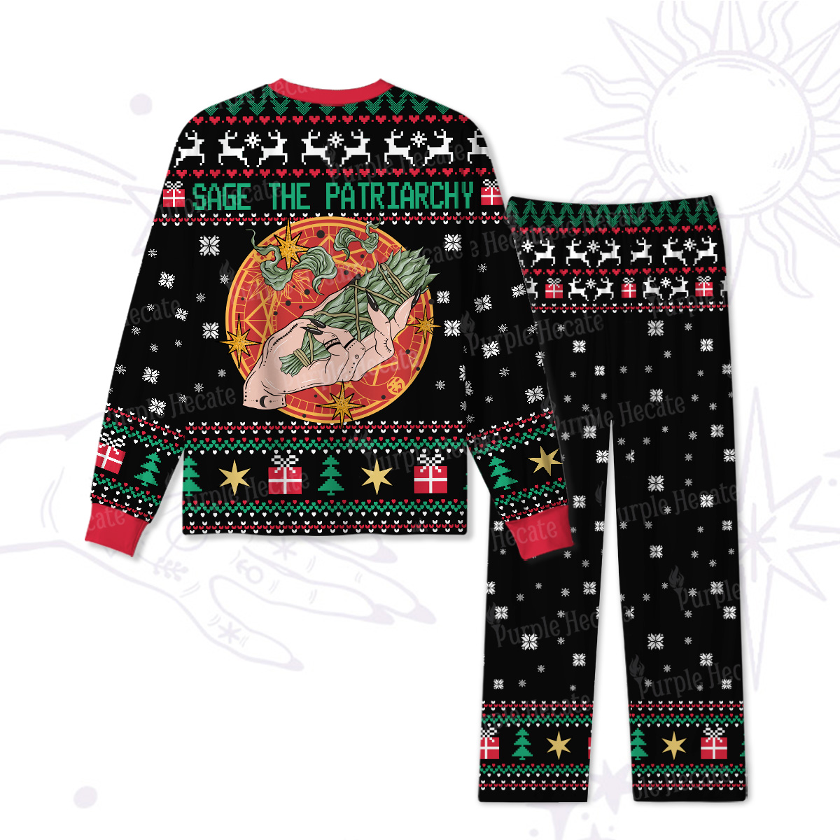 Purplehecate Sage The Patriarchy Christmas Pajamas