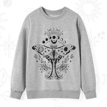 Purplehecate Moonlit Celestial Moth Sweatshirt