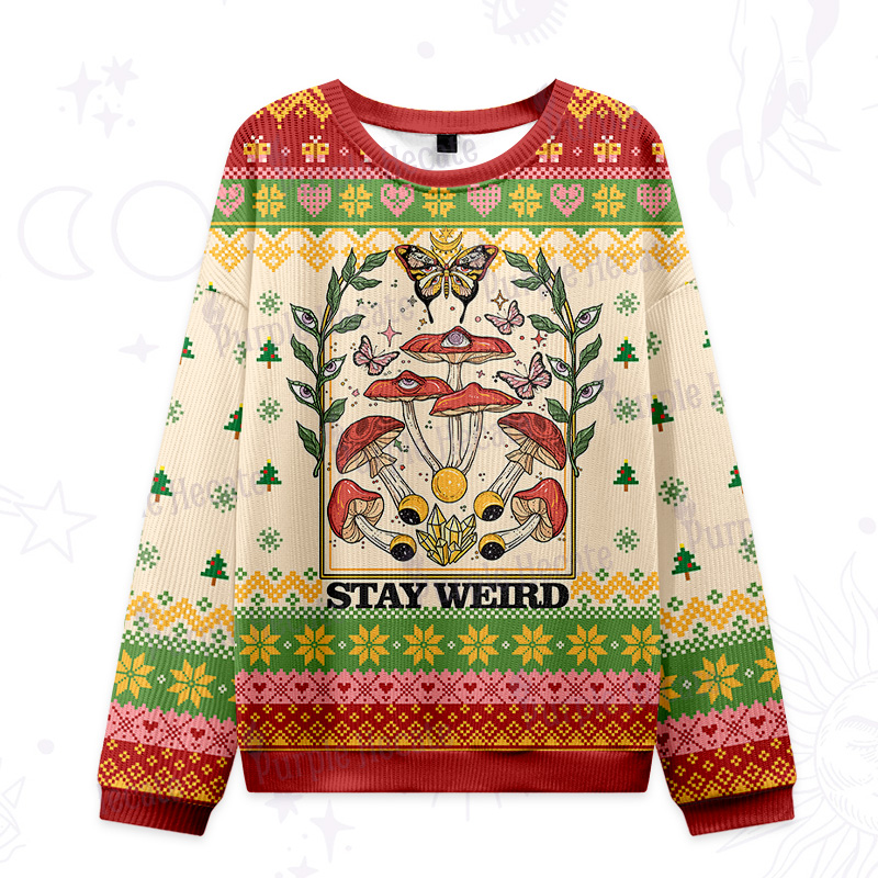 Purplehecate Stay Weird Ugly Christmas Sweatshirts