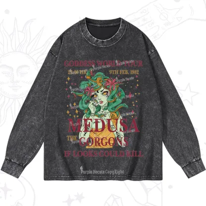 Purplehecate Medusa The Gorgons Washed Long Sleeve Shirt
