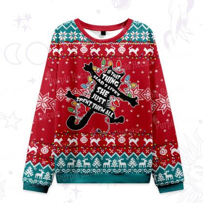 Purplehecate Nine Lives Gone Wrong Ugly Christmas Sweatshirts