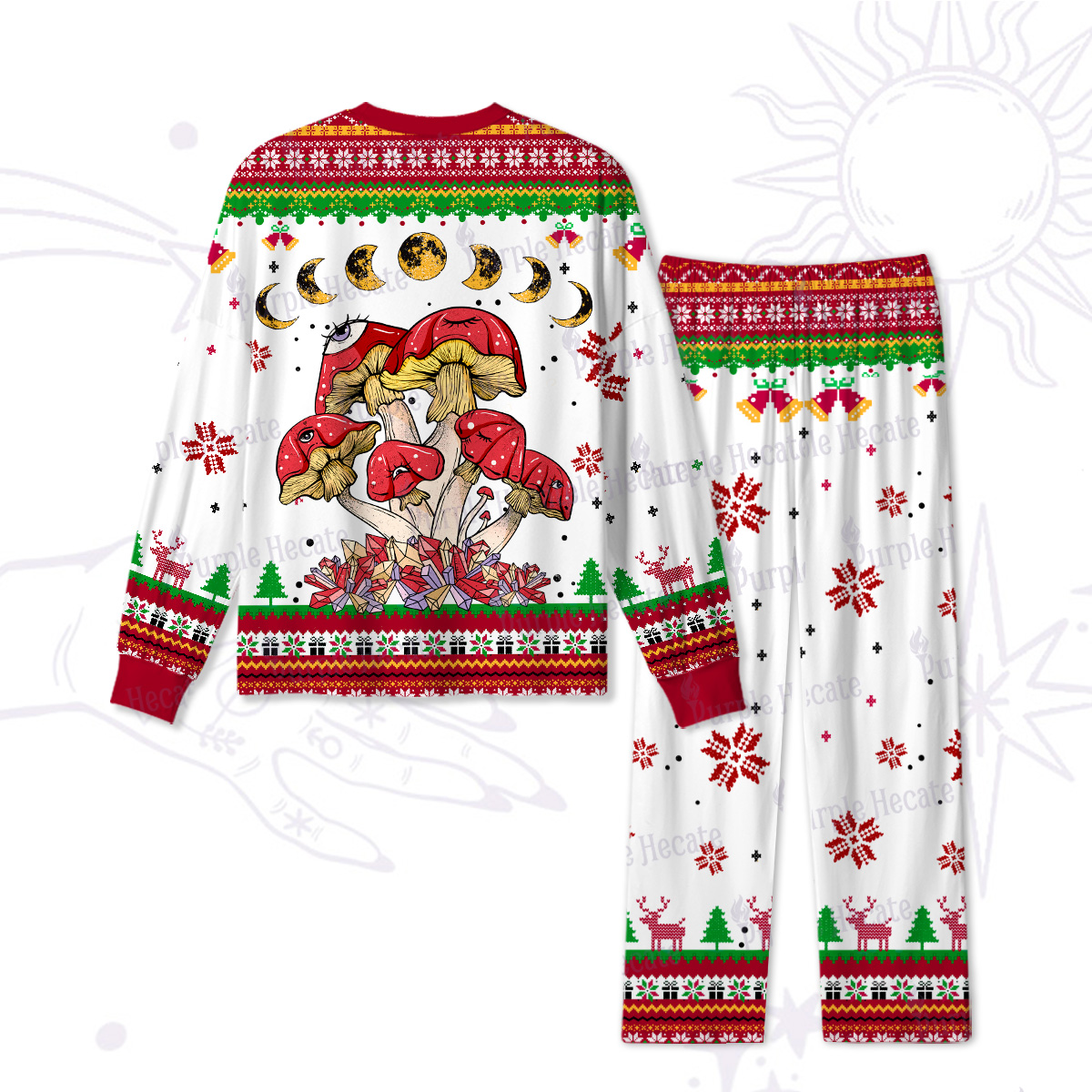 Purplehecate Magic Mushroom Christmas Pajamas