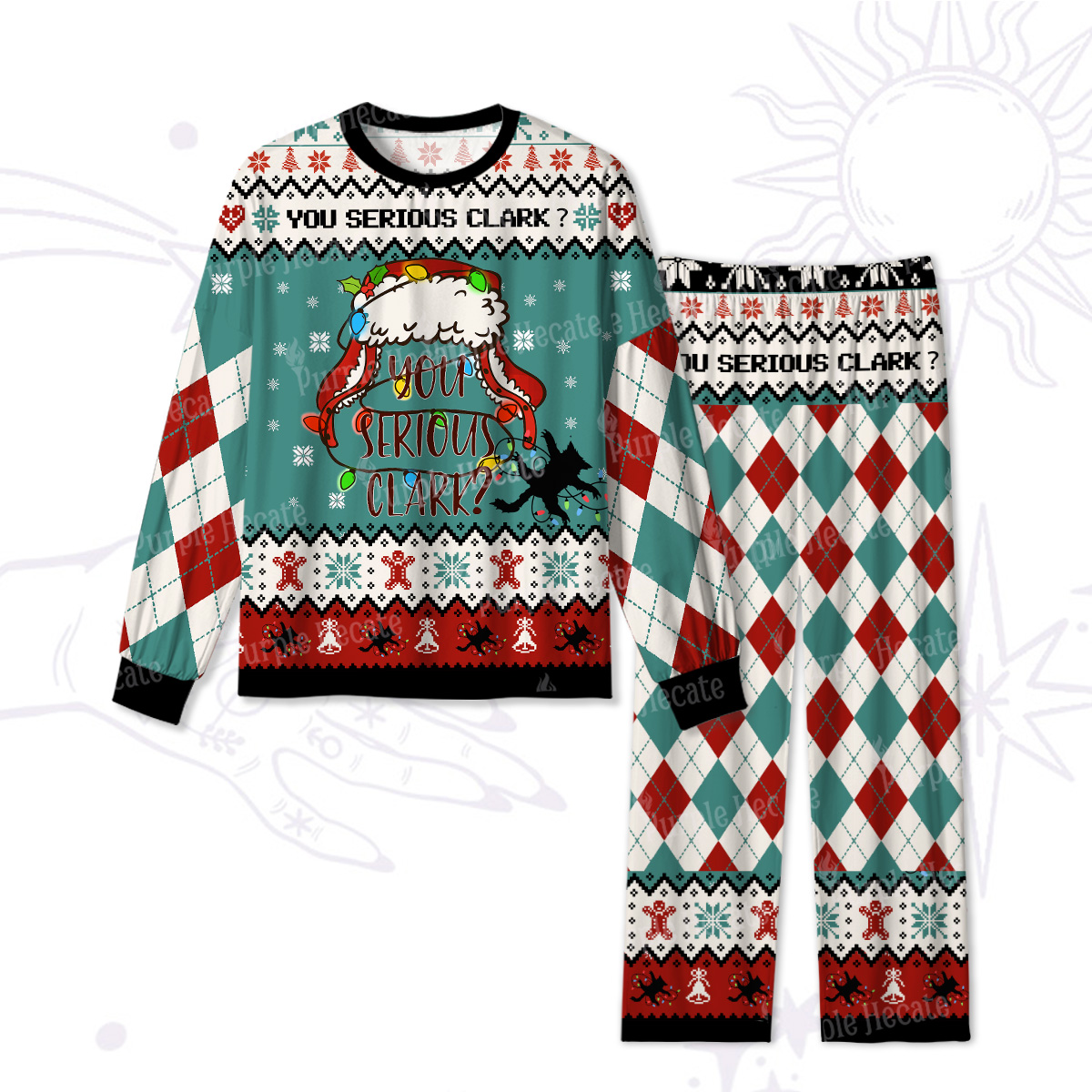 Purplehecate You’ve Got to Be Kidding Me Christmas Pajamas