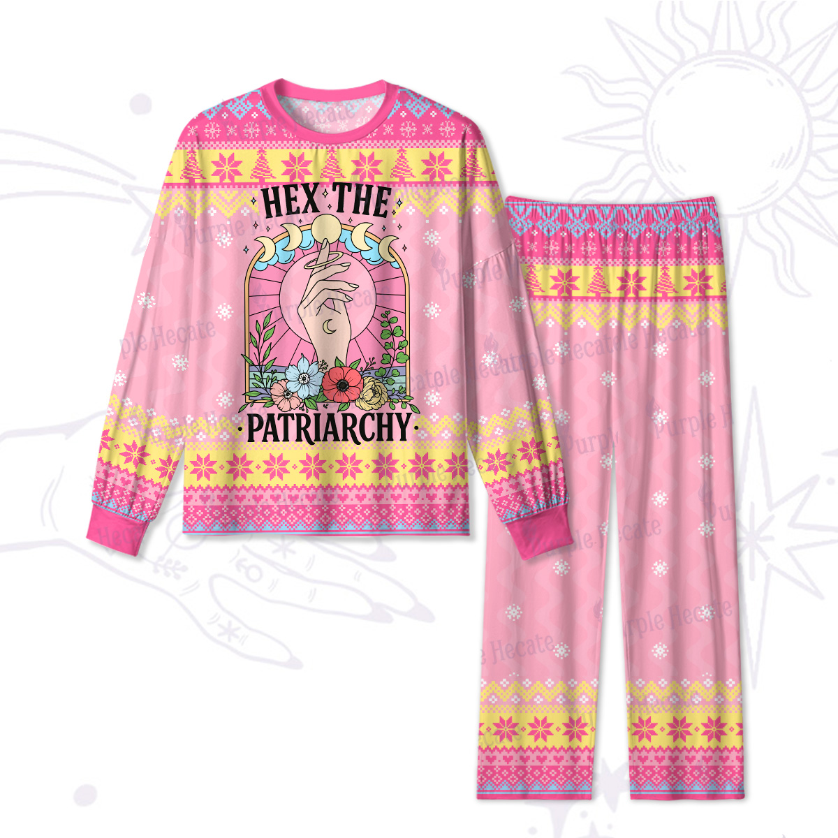 Purplehecate Hex The Patriarchy Christmas Pajamas
