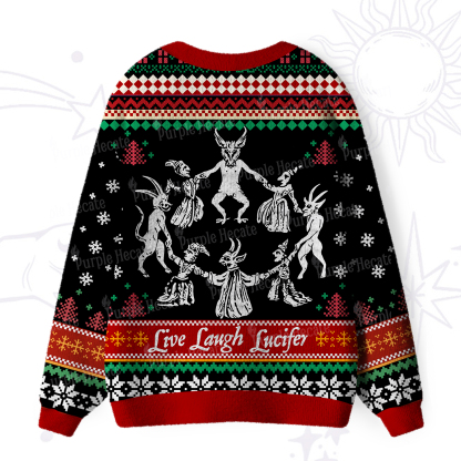 Purplehecate Live Laugh Lucifer Ugly Cardigan Sweaters