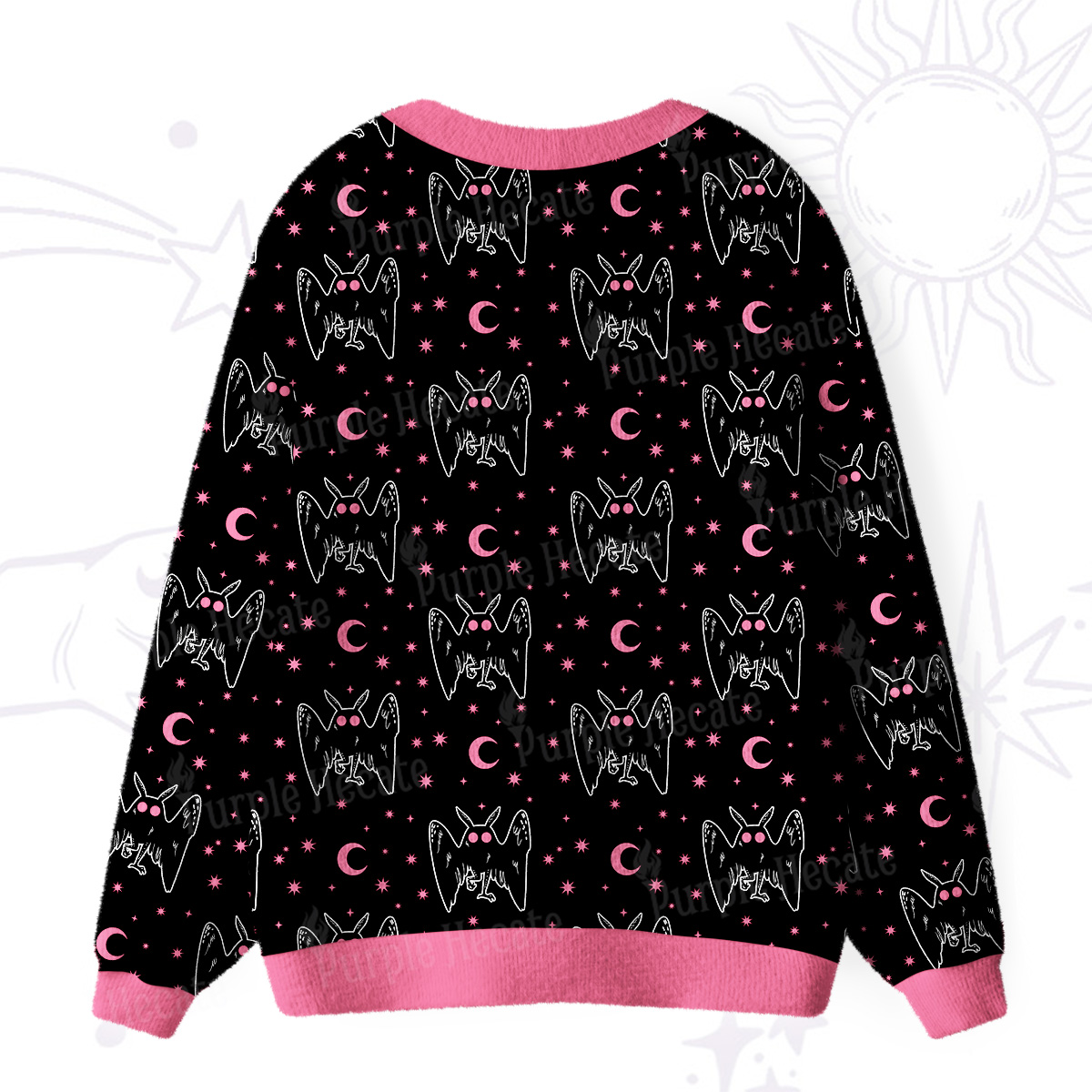 PurplehecateWitchy Mothman Night Ugly Cardigan Sweaters