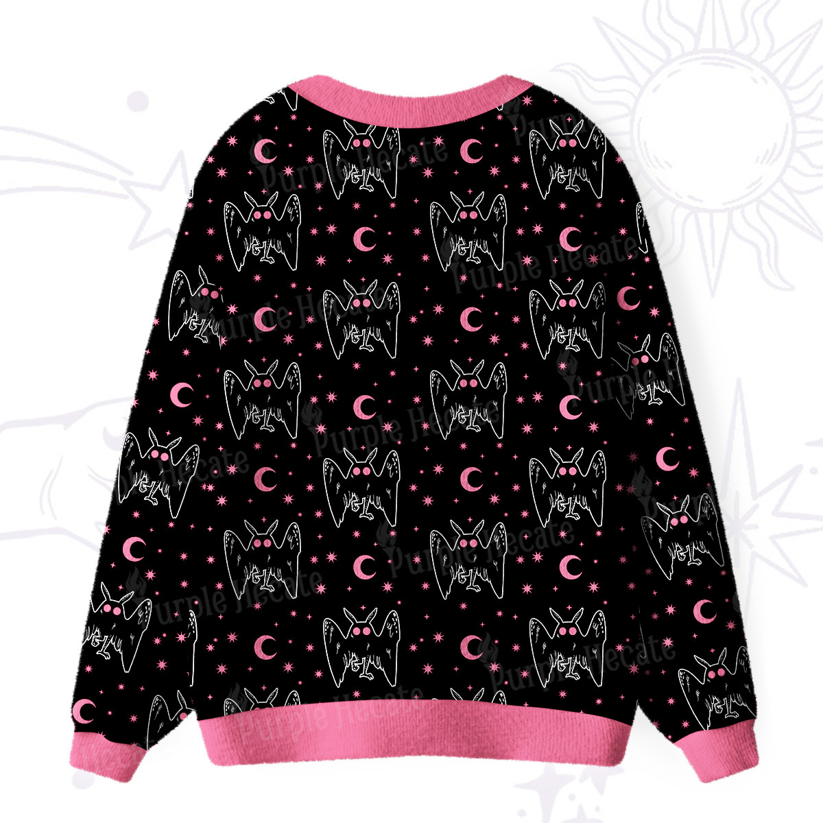 PurplehecateWitchy Mothman Night Ugly Cardigan Sweaters