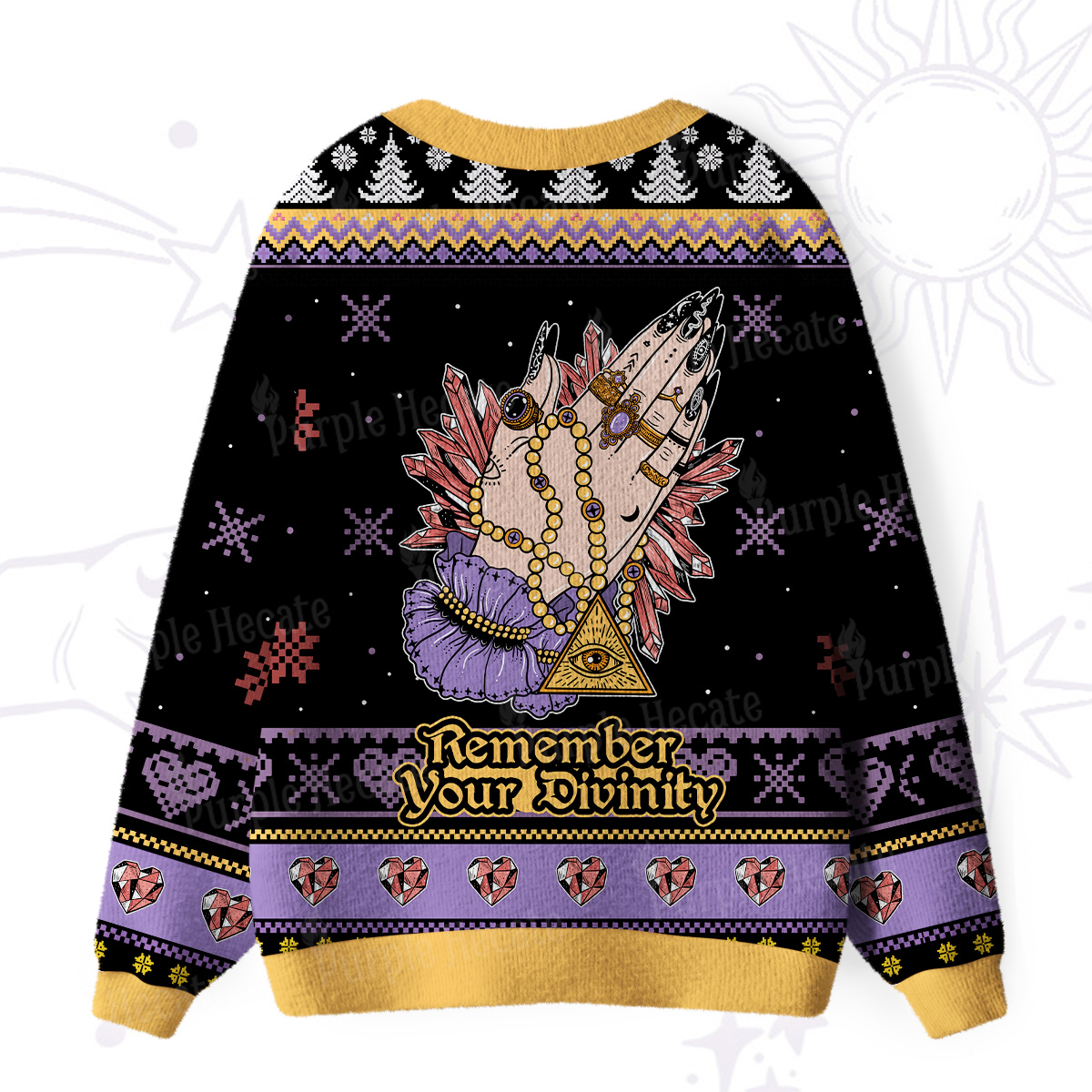 Purplehecate Remember Your Divinity Ugly Cardigan Sweaters