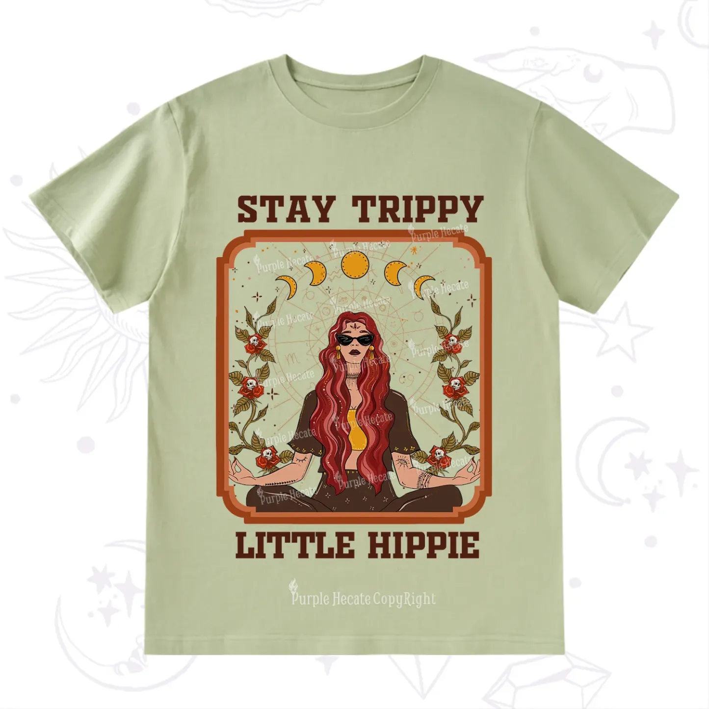 Purplehecate Stay Trippy Little Witchy Hippie T-Shirt