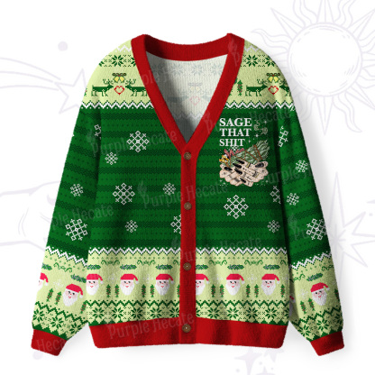 Purplehecate Smudge That Shit Ugly Cardigan Sweaters