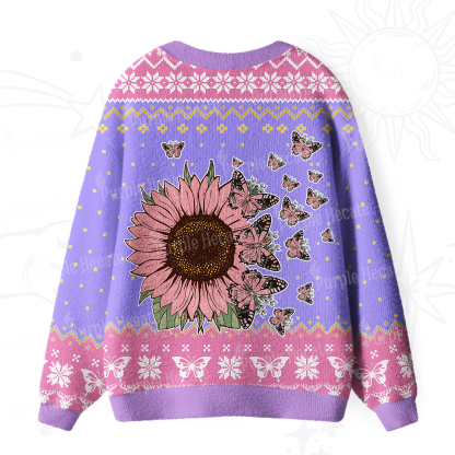 Purplehecate Enchanted Sunflower Garden Ugly Cardigan Sweaters