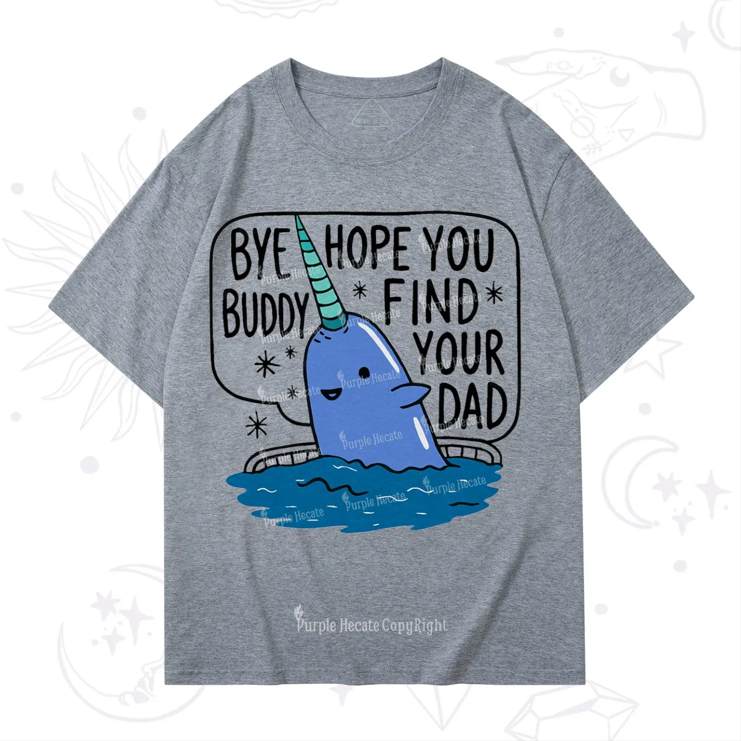 Purplehecate Good Luck Buddy Whale Christmas T-Shirt
