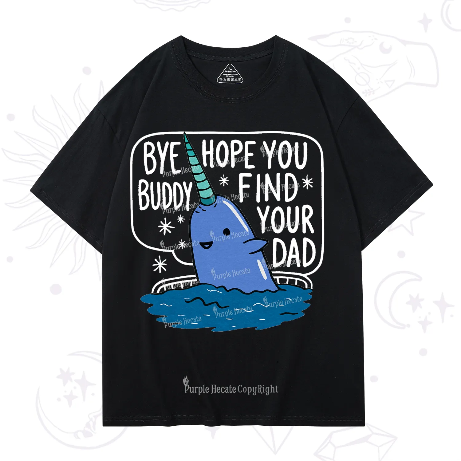 Purplehecate Good Luck Buddy Whale Christmas T-Shirt