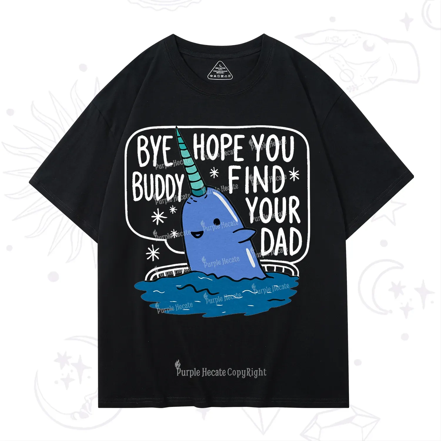 Purplehecate Good Luck Buddy Whale Christmas T-Shirt