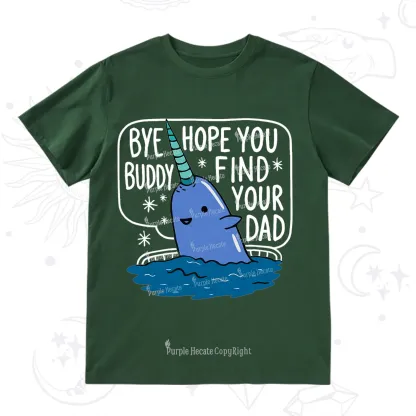 Purplehecate Good Luck Buddy Whale Christmas T-Shirt