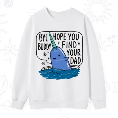 Purplehecate Good Luck Buddy Whale Christmas Sweatshirt
