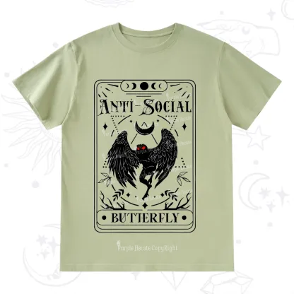 Purplehecate The Antisocial Butterfly Oracle Card T-Shirt