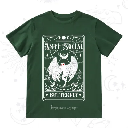 Purplehecate The Antisocial Butterfly Oracle Card T-Shirt