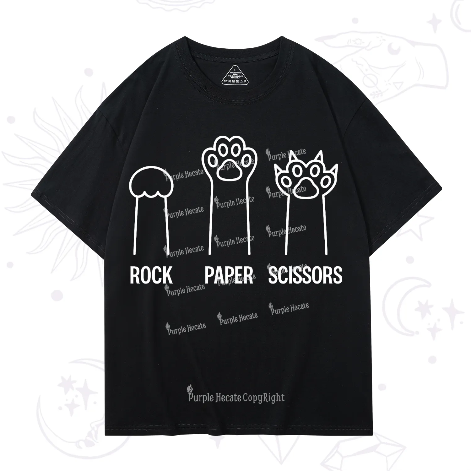 Purplehecate Rock Paper Scissors Cat Paw Edition T-Shirt