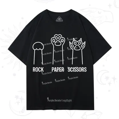 Purplehecate Rock Paper Scissors Cat Paw Edition T-Shirt