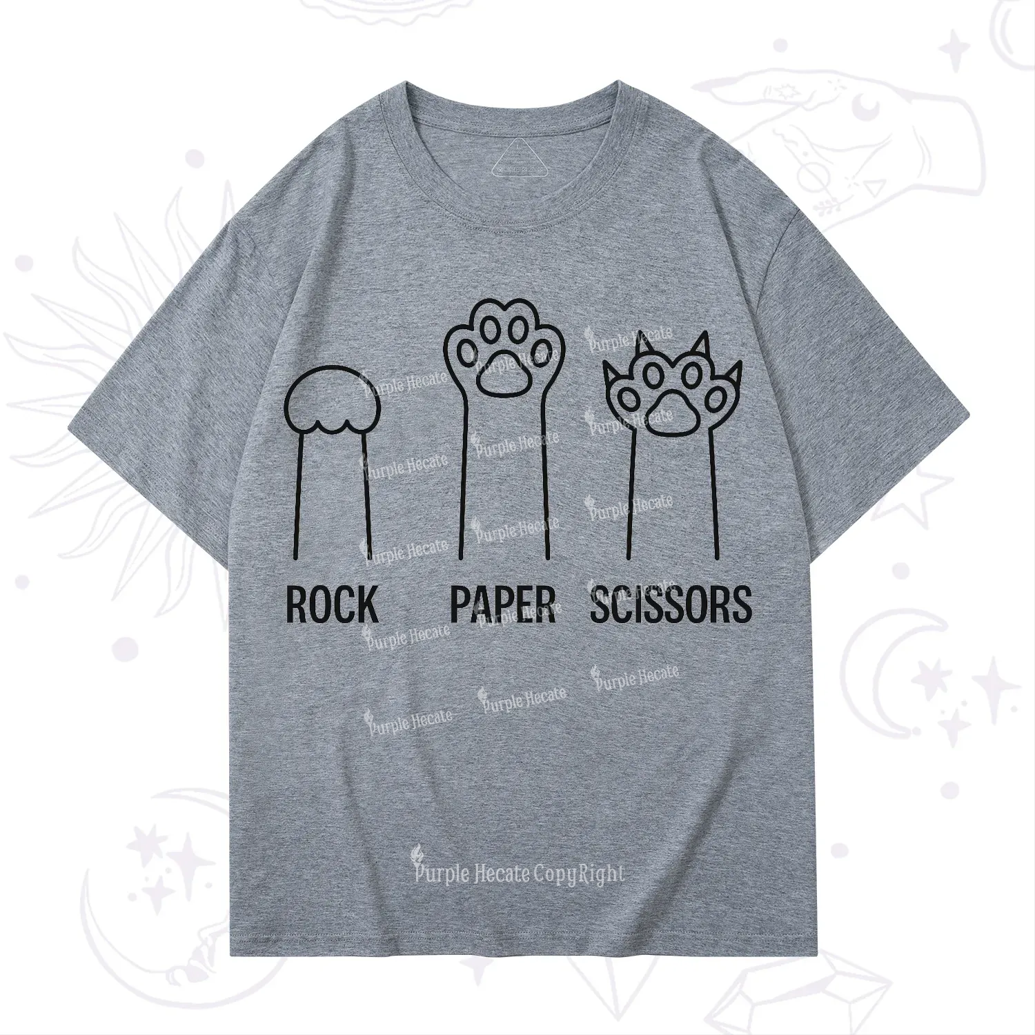 Purplehecate Rock Paper Scissors Cat Paw Edition T-Shirt